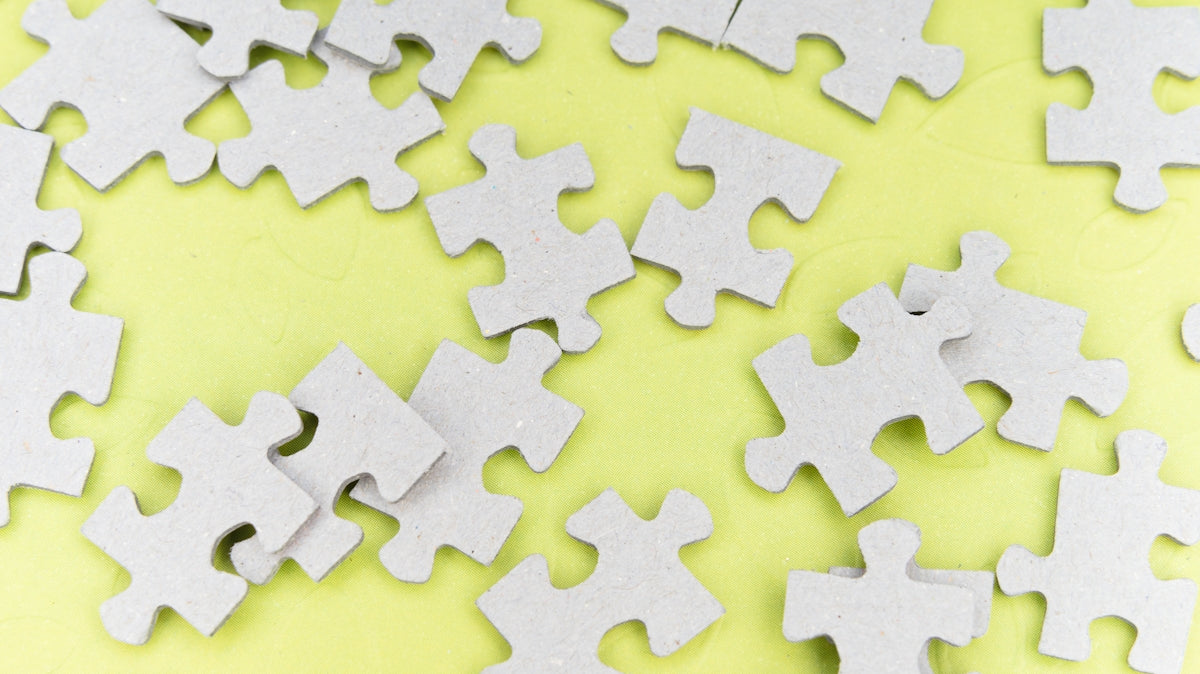 white and black jigsaw puzzle