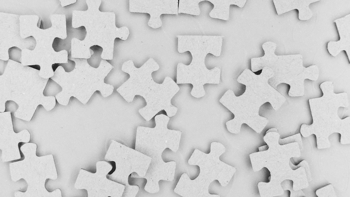 white and black jigsaw puzzle