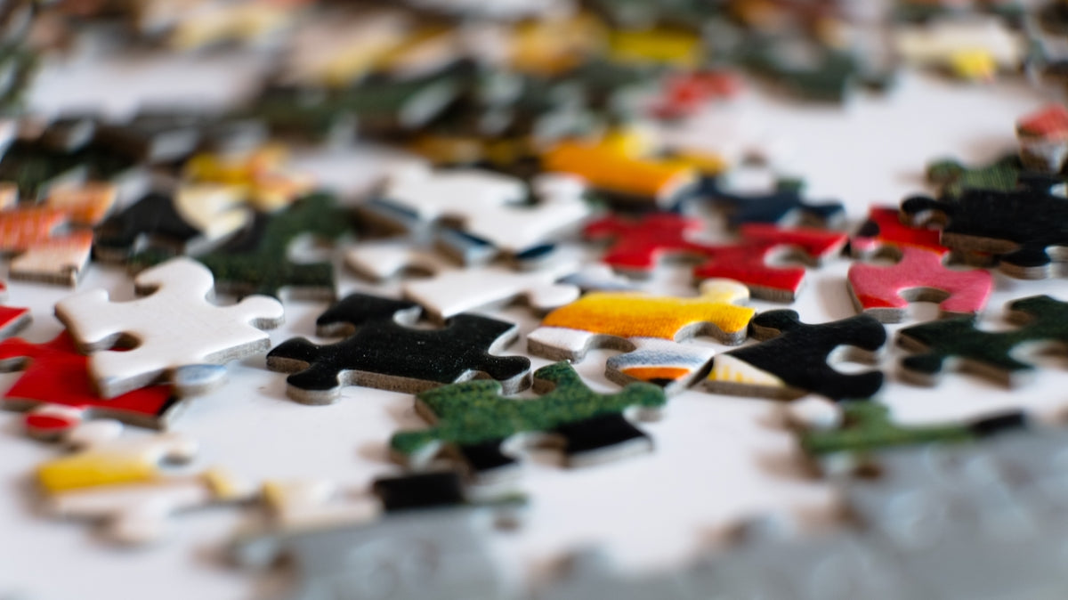 green and yellow jigsaw puzzle