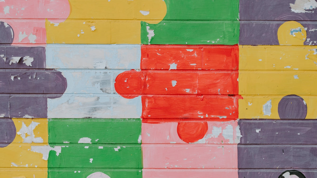 green red and yellow wall