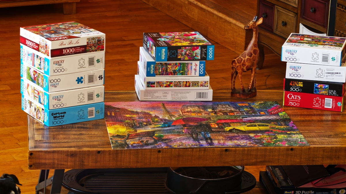 white and red cardboard boxes on brown wooden table