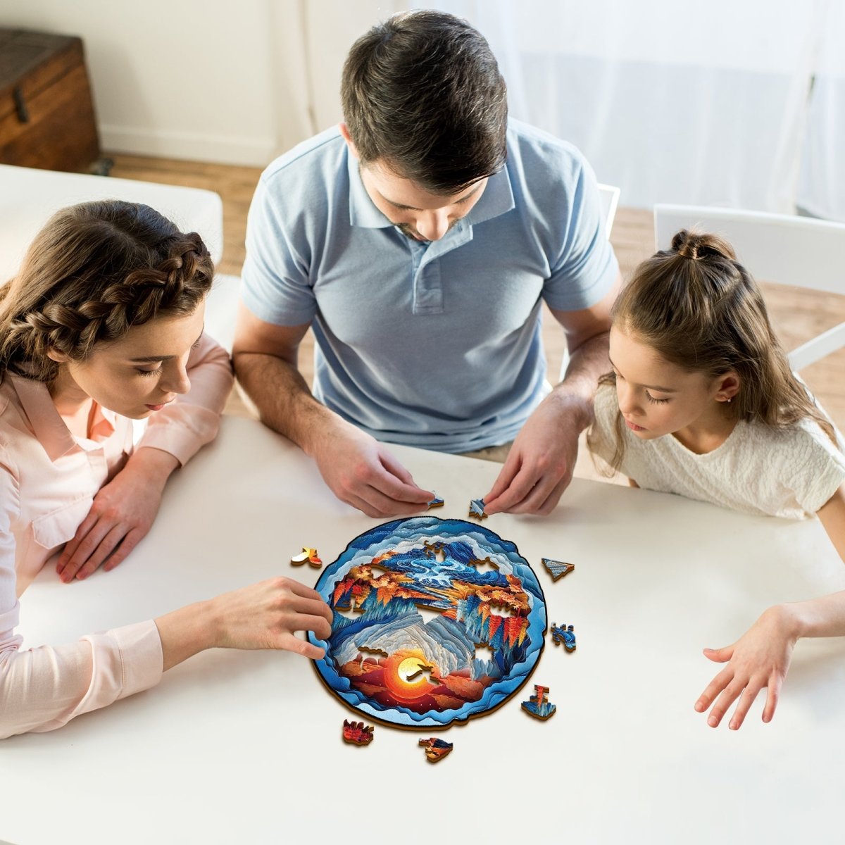 3D Mountains and Rivers Wooden Jigsaw Puzzle - KAAYEE Puzzle