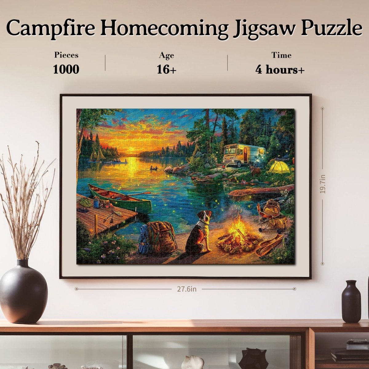 Artistic 1000 - Piece Cardboard Jigsaw Puzzle - Campfire Homecoming - KAAYEE Puzzle