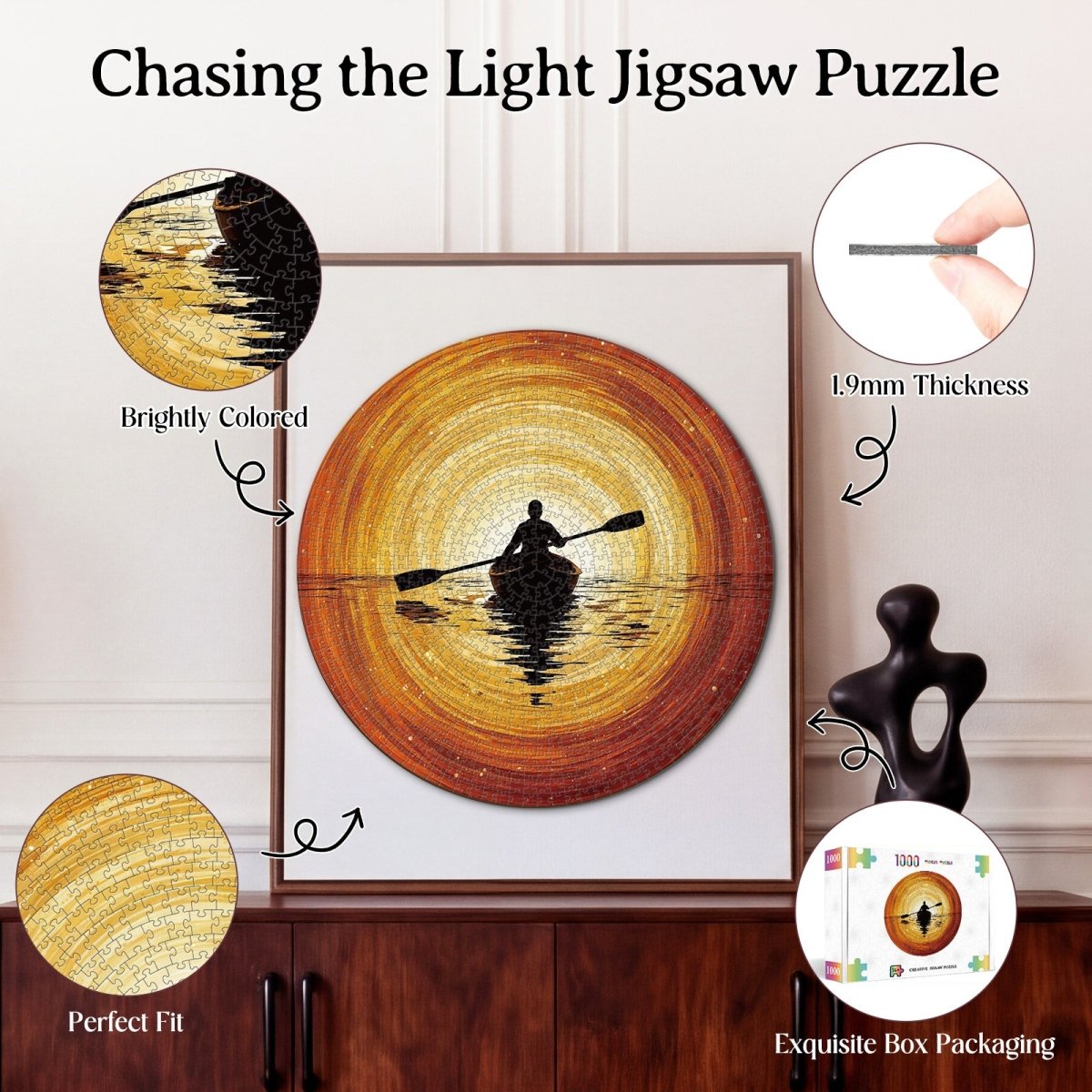 Artistic 1000 - Piece Cardboard Jigsaw Puzzle - Chasing the Light - KAAYEE Puzzle