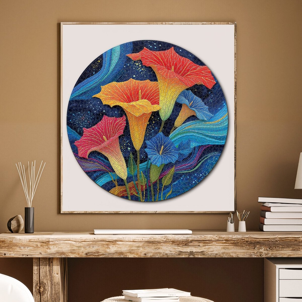 Artistic 1000 - Piece Cardboard Jigsaw Puzzle - Moonlit Waves of Flowers - KAAYEE Puzzle