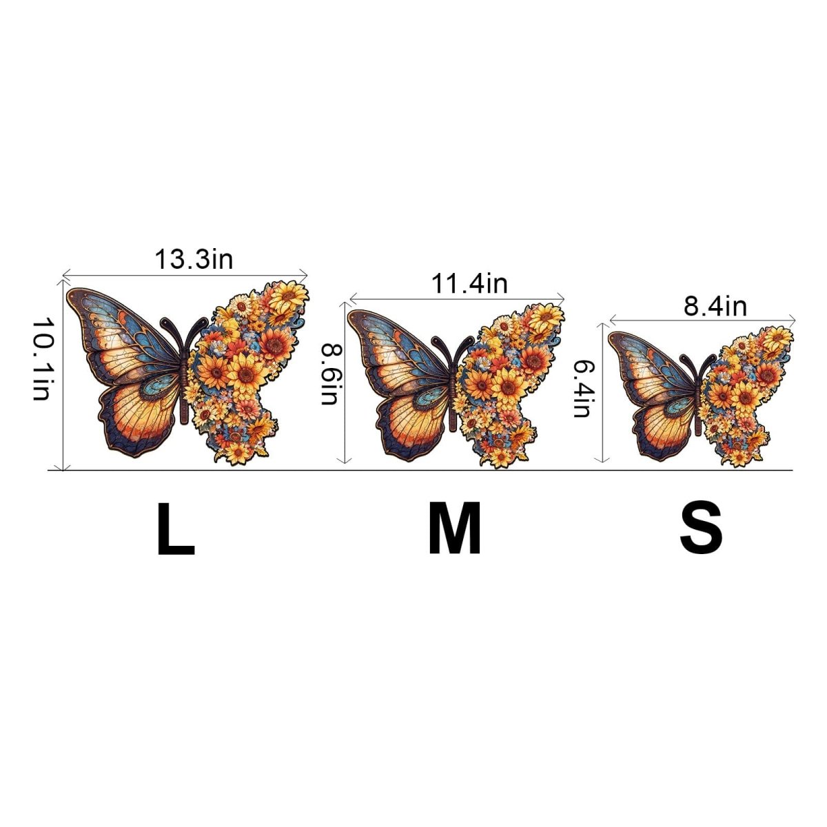 Butterfly and Flower Wooden Jigsaw Puzzle - KAAYEE Puzzle
