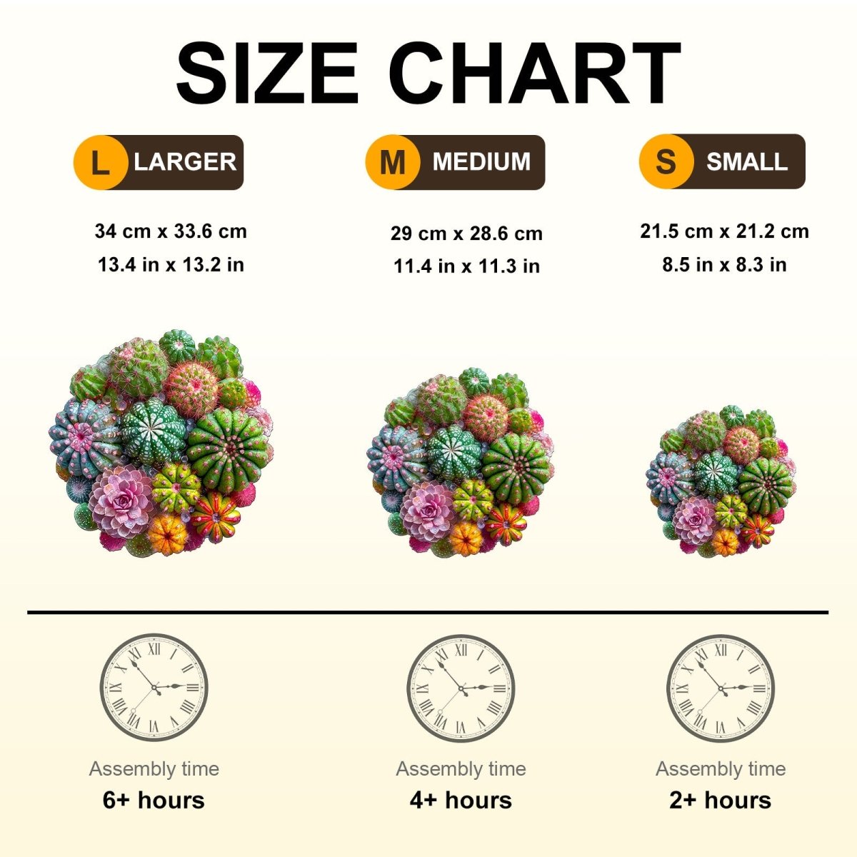 Cactus and Succulents Wooden Jigsaw Puzzle - KAAYEE Puzzle