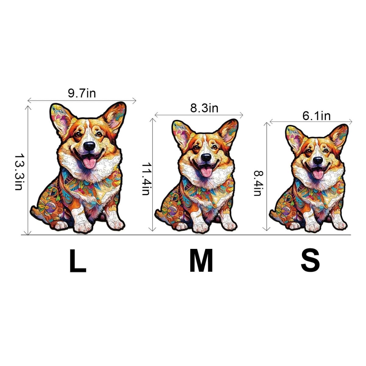 CLEVER CORGI 2 Wooden Jigsaw Puzzle - KAAYEE Puzzle