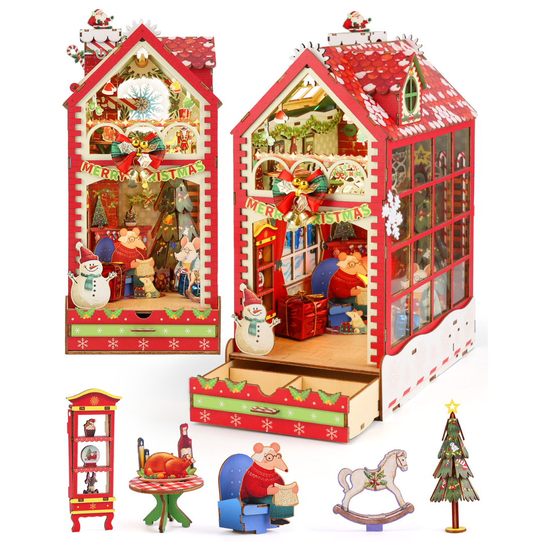 Colorful Christmas Book Nook Kit - KAAYEE Puzzle