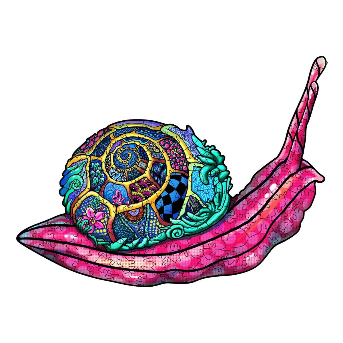 COLORFUL SNAIL Wooden Jigsaw Puzzle - KAAYEE Puzzle