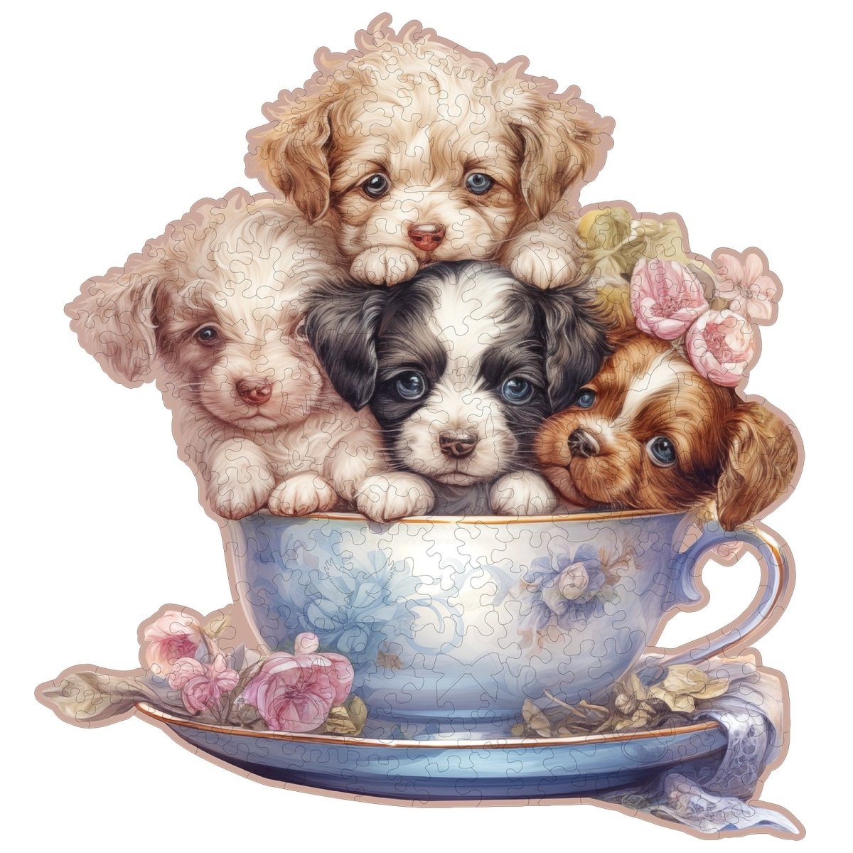 Cute Puppy Wooden Jigsaw Puzzle - KAAYEE Puzzle