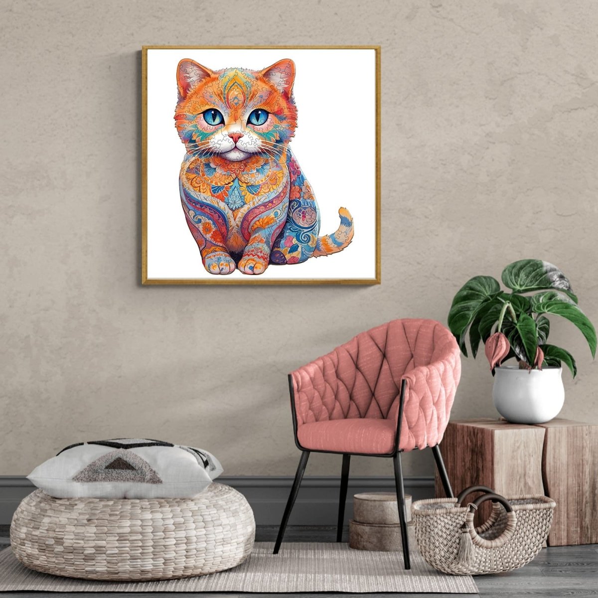 Cute Scottish Cat Wooden Jigsaw Puzzle - KAAYEE Puzzle