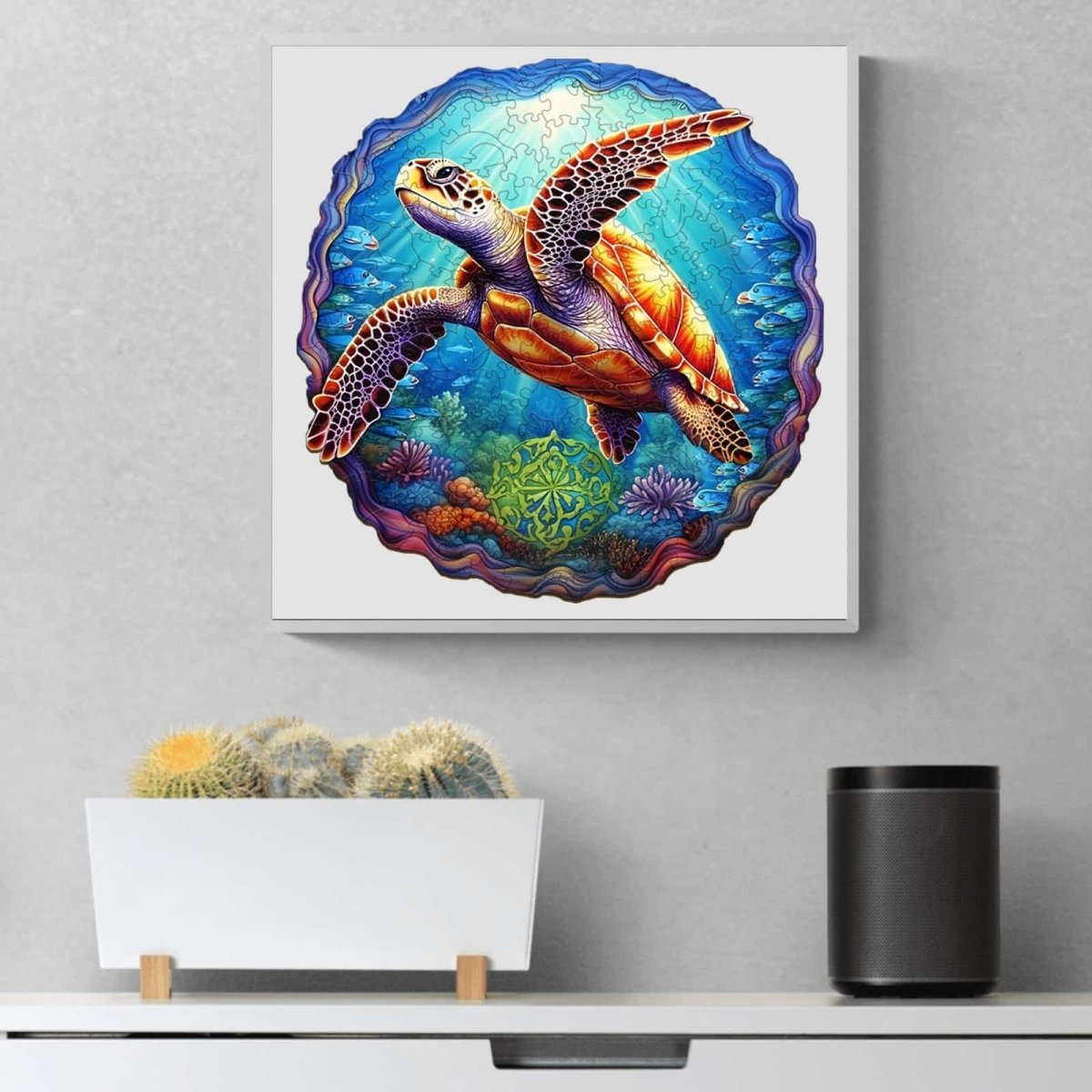 DEEP SEA TURTLE 1 Wooden Jigsaw Puzzle - KAAYEE Puzzle