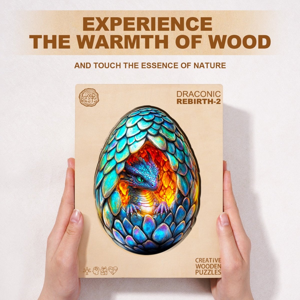 Draconic Rebirth - 2 Wooden Jigsaw Puzzle - KAAYEE Puzzle