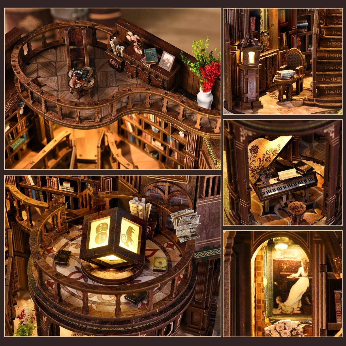 Dreamy Book Hall DIY Miniature House - KAAYEE Puzzle