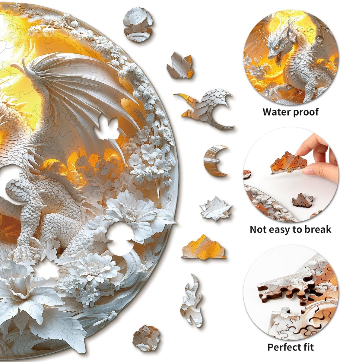 Fierce Dragon Wooden Jigsaw Puzzle - KAAYEE Puzzle