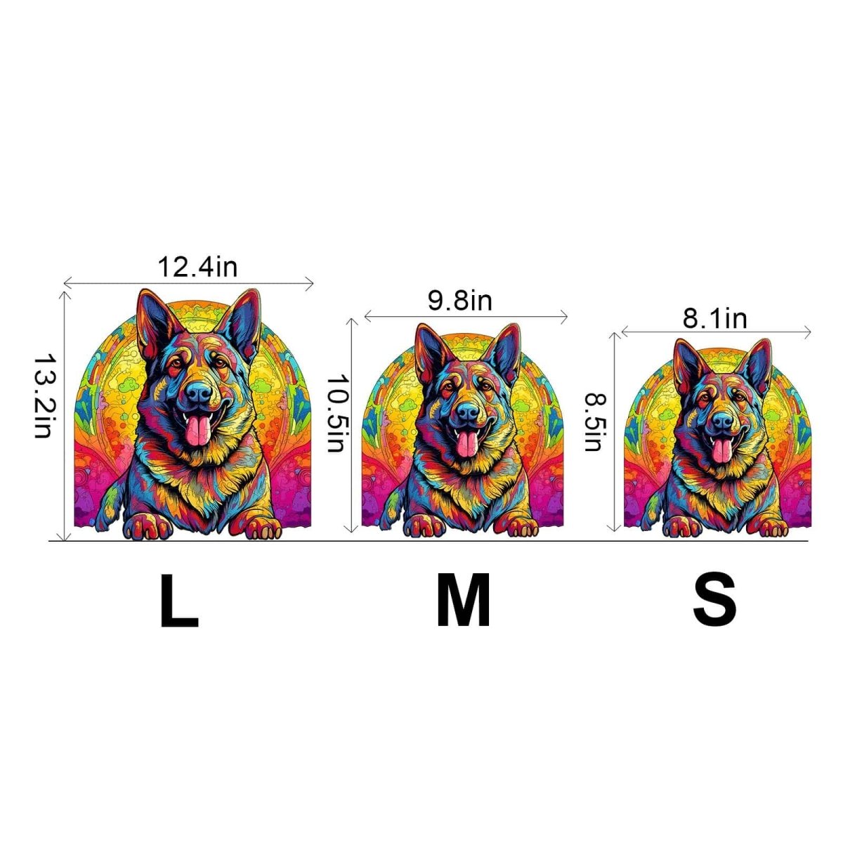 German Shepherd 3 Wooden Jigsaw Puzzle - KAAYEE Puzzle