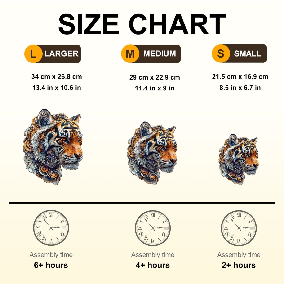 Golden mechanical tiger Wooden Jigsaw Puzzle - KAAYEE Puzzle