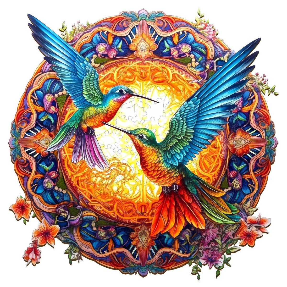 Hummingbird 2 Wooden Jigsaw Puzzle - KAAYEE Puzzle