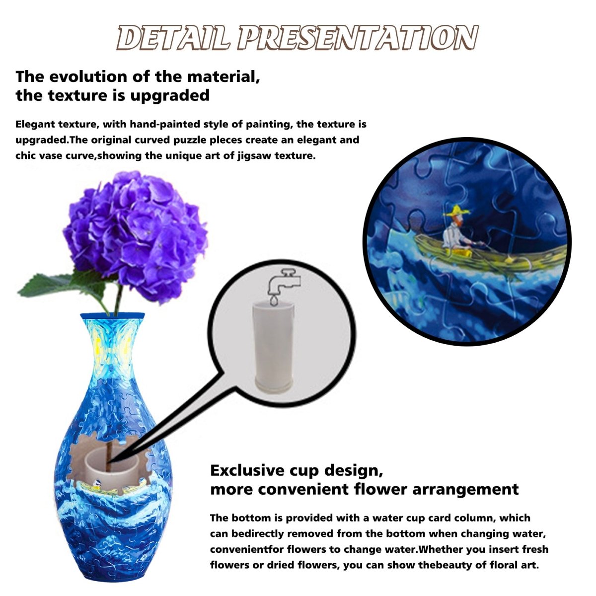 Little Boat 3D Vase Puzzle Kit - KAAYEE Puzzle