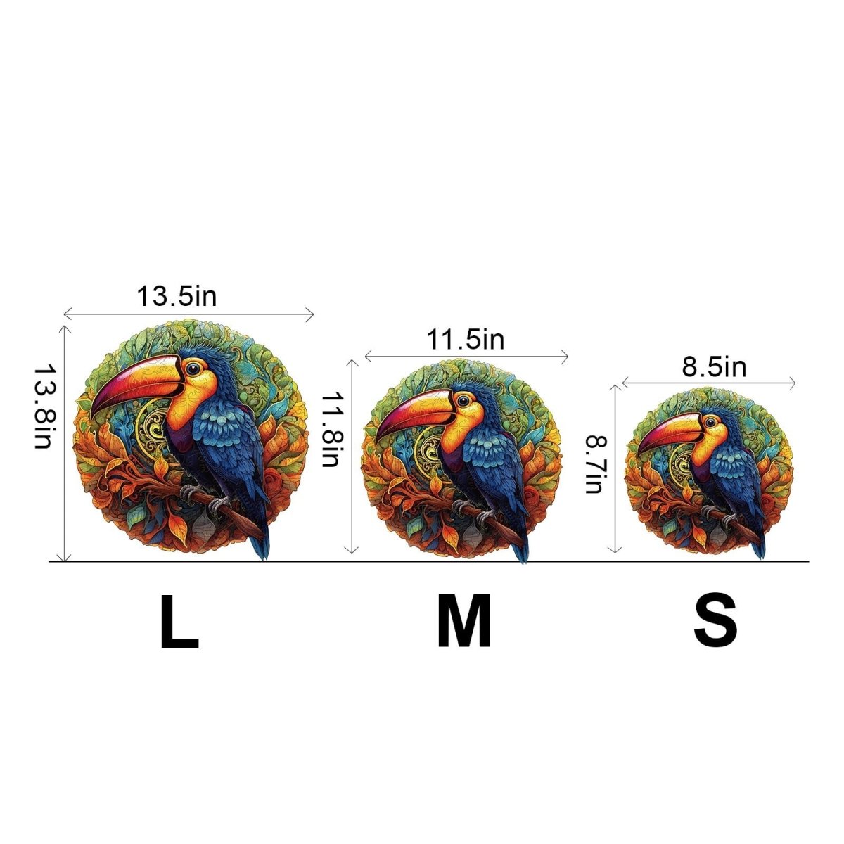 Lively Toucans Wooden Jigsaw Puzzle - KAAYEE Puzzle