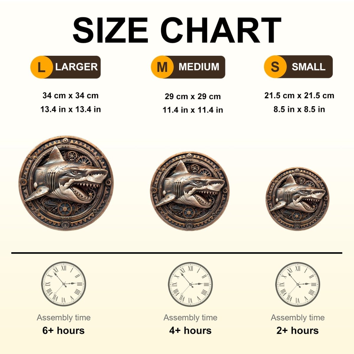 Mechanical Shark - 2 Wooden Jigsaw Puzzle - KAAYEE Puzzle