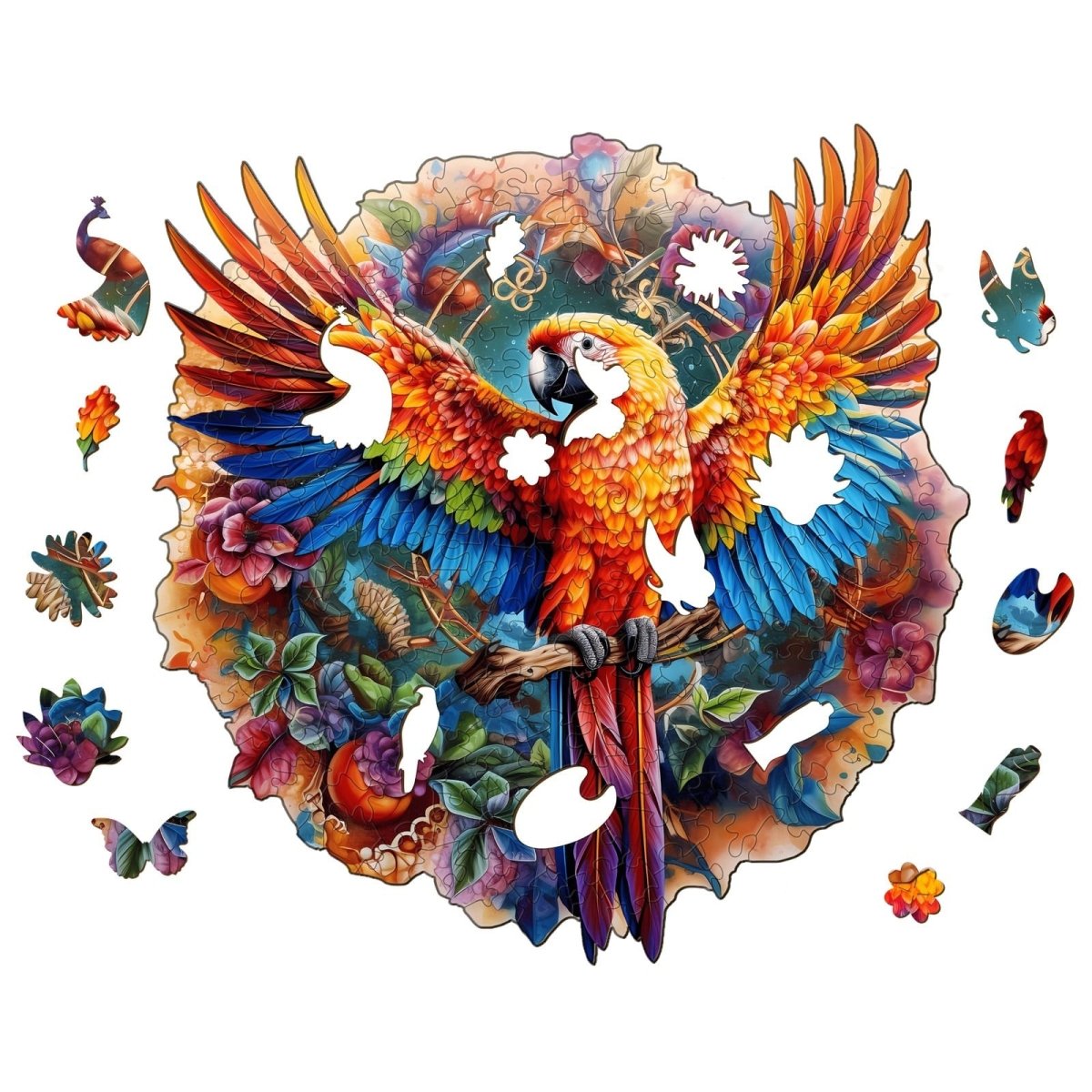 Naughty Parrot Wooden Jigsaw Puzzle - KAAYEE Puzzle