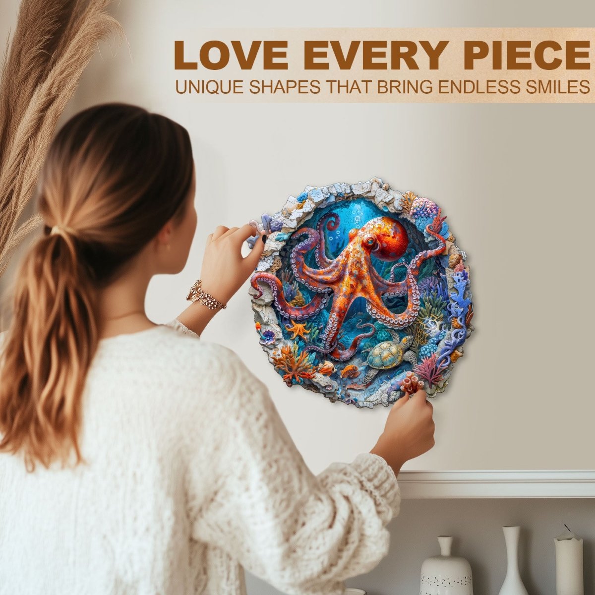 Octopus Haven Wooden Jigsaw Puzzle - KAAYEE Puzzle