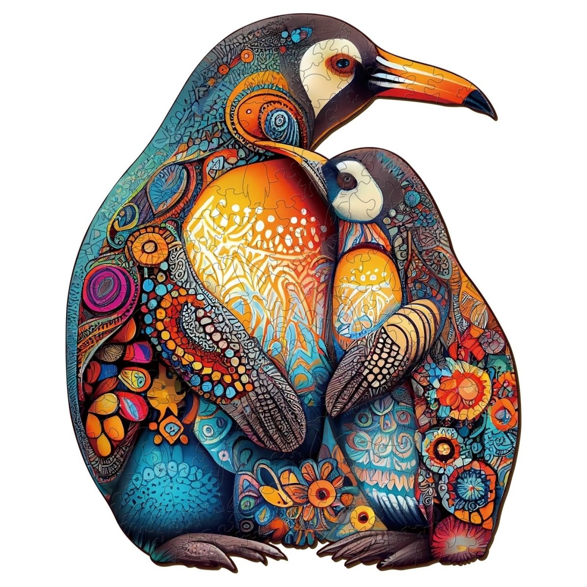 PENGUIN FAMILY Wooden Jigsaw Puzzle - KAAYEE Puzzle