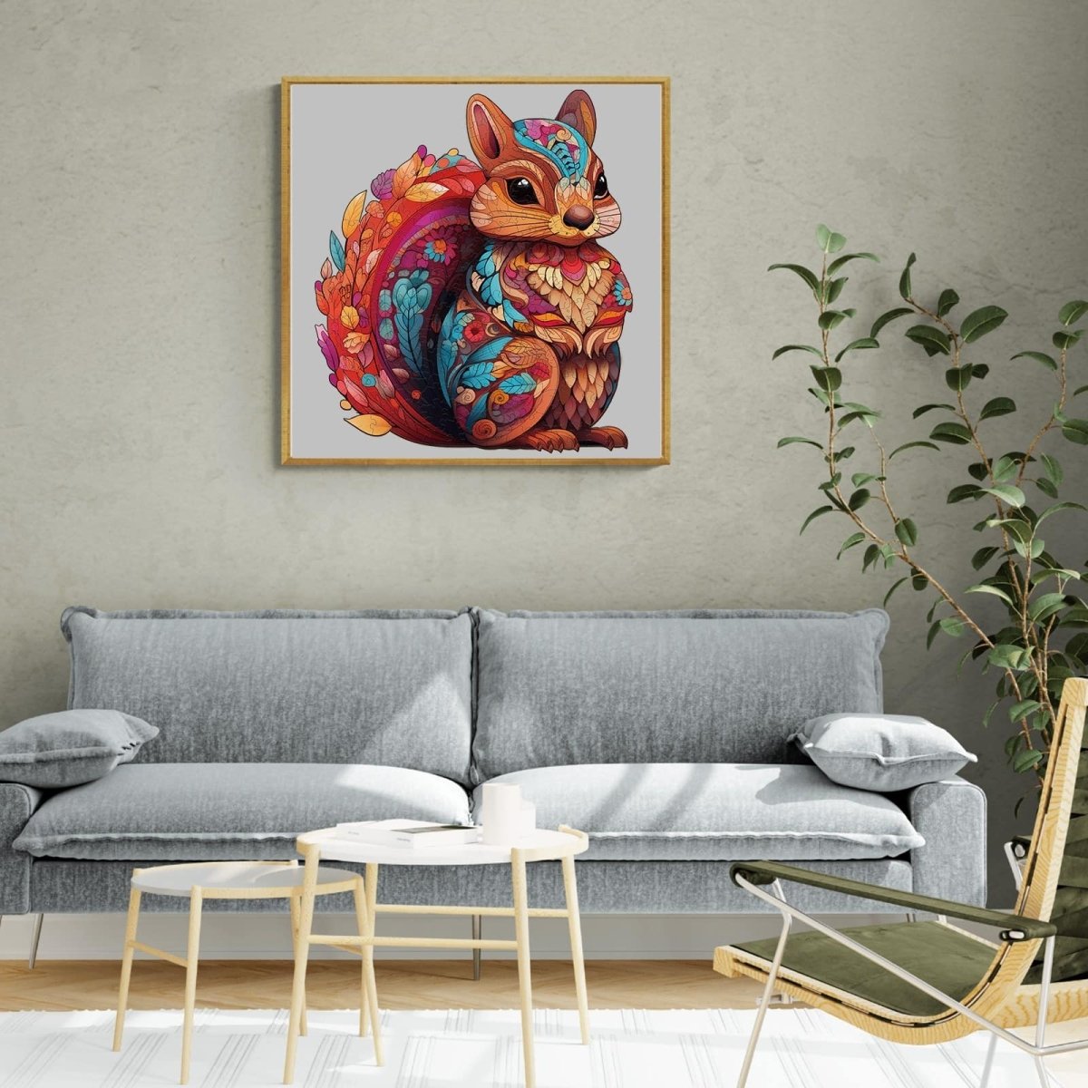 Playful Squirrel Wooden Jigsaw Puzzle - KAAYEE Puzzle