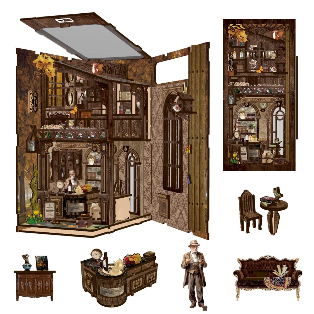 Serenity Coffee House Book Nook Kit - KAAYEE Puzzle