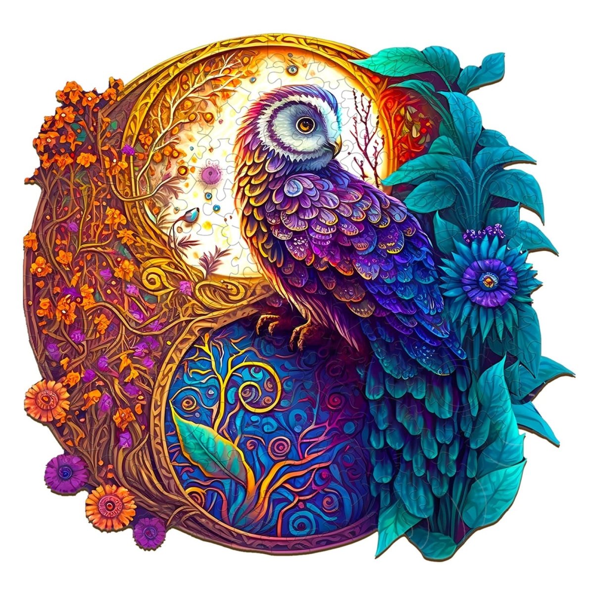 Yin Yang Owl Wooden Jigsaw Puzzle - KAAYEE Puzzle