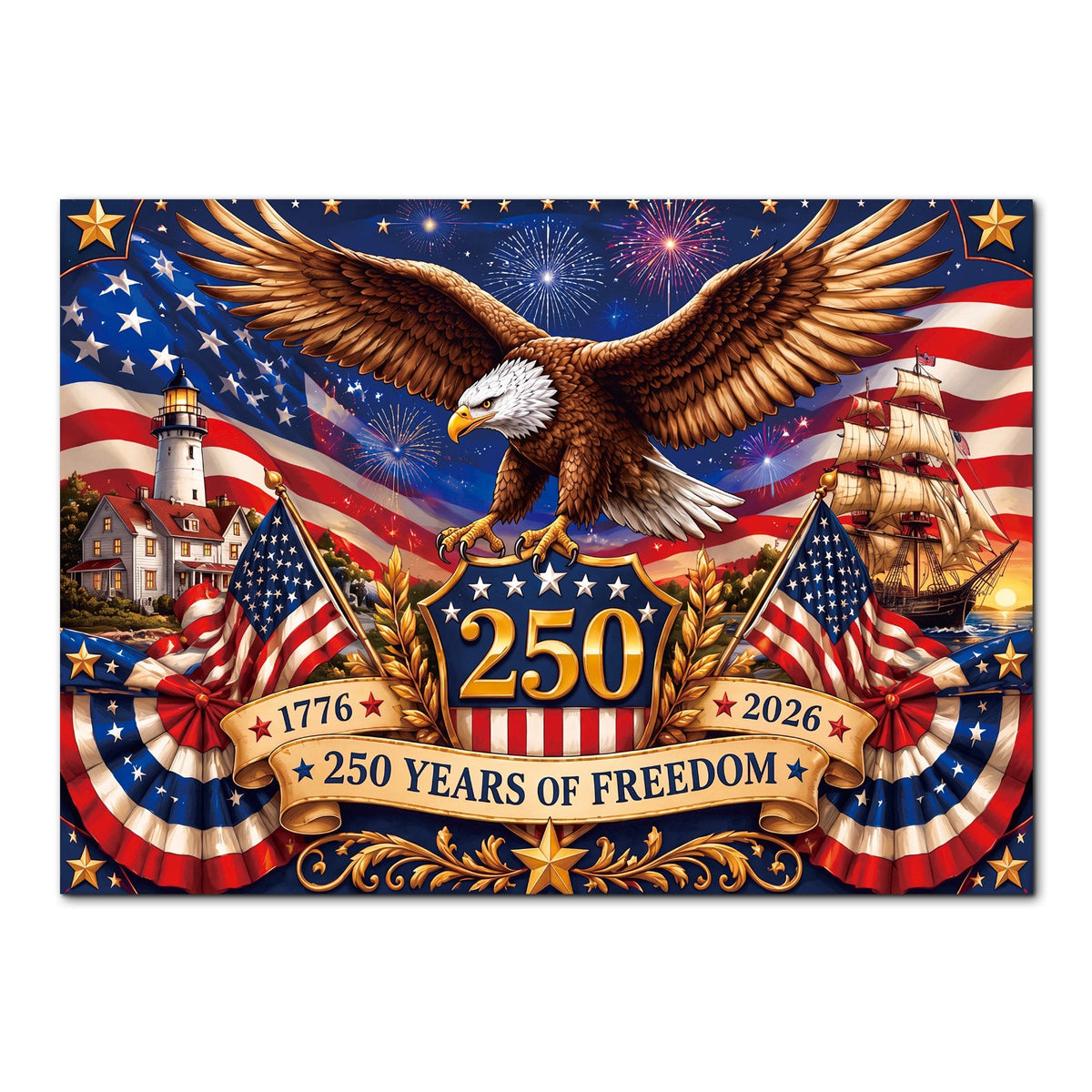 Artistic 1000-Piece Cardboard Jigsaw Puzzle - Wings of Freedom 250