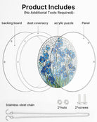 83 - piece Acrylic Jigsaw Puzzle Suncatcher - Azure Bloom Whisper - KAAYEE Puzzle