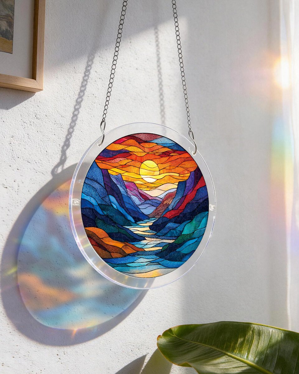 83 - piece Acrylic Jigsaw Puzzle Suncatcher - Moonlit Riverscape - KAAYEE Puzzle