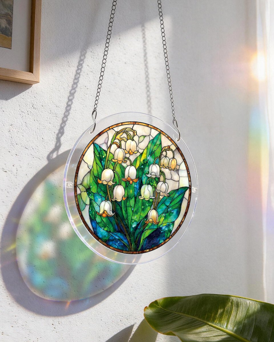 83 - piece Acrylic Jigsaw Puzzle Suncatcher - Secret Lily Valley - KAAYEE Puzzle
