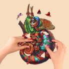 ADVENTUROUS CHAMELEON Wooden Jigsaw Puzzle - KAAYEE Puzzle