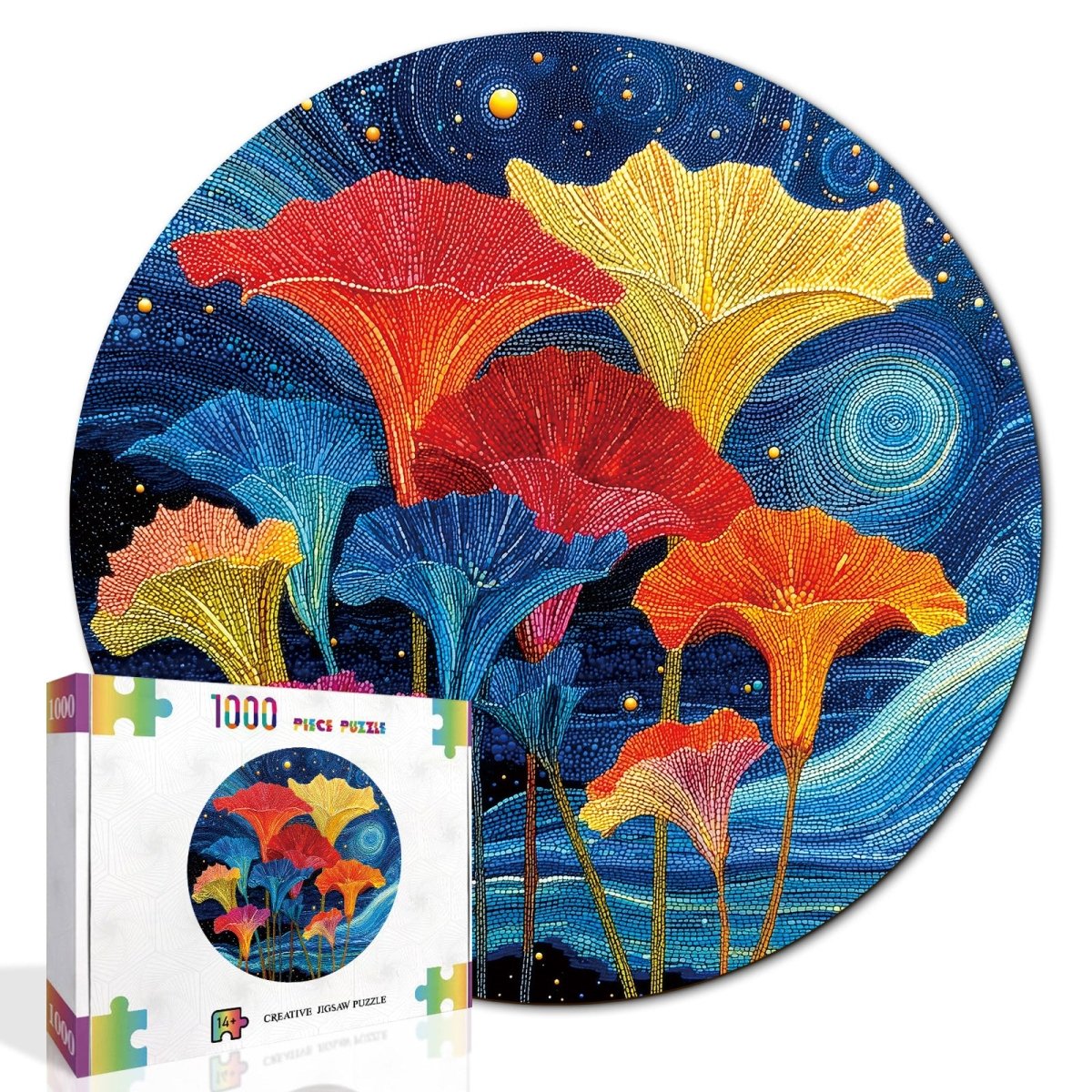 Artistic 1000 - Piece Cardboard Jigsaw Puzzle - Blossoms in the Starry Sea - KAAYEE Puzzle