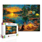 Artistic 1000 - Piece Cardboard Jigsaw Puzzle - Campfire Homecoming - KAAYEE Puzzle