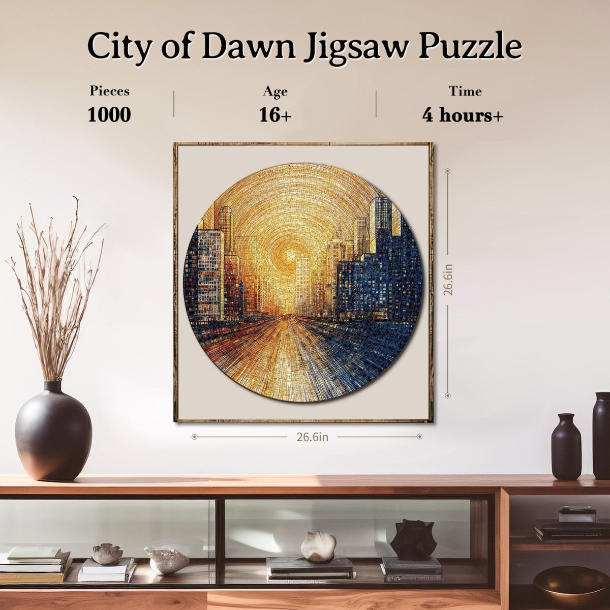 Artistic 1000 - Piece Cardboard Jigsaw Puzzle - City of Dawn - KAAYEE Puzzle