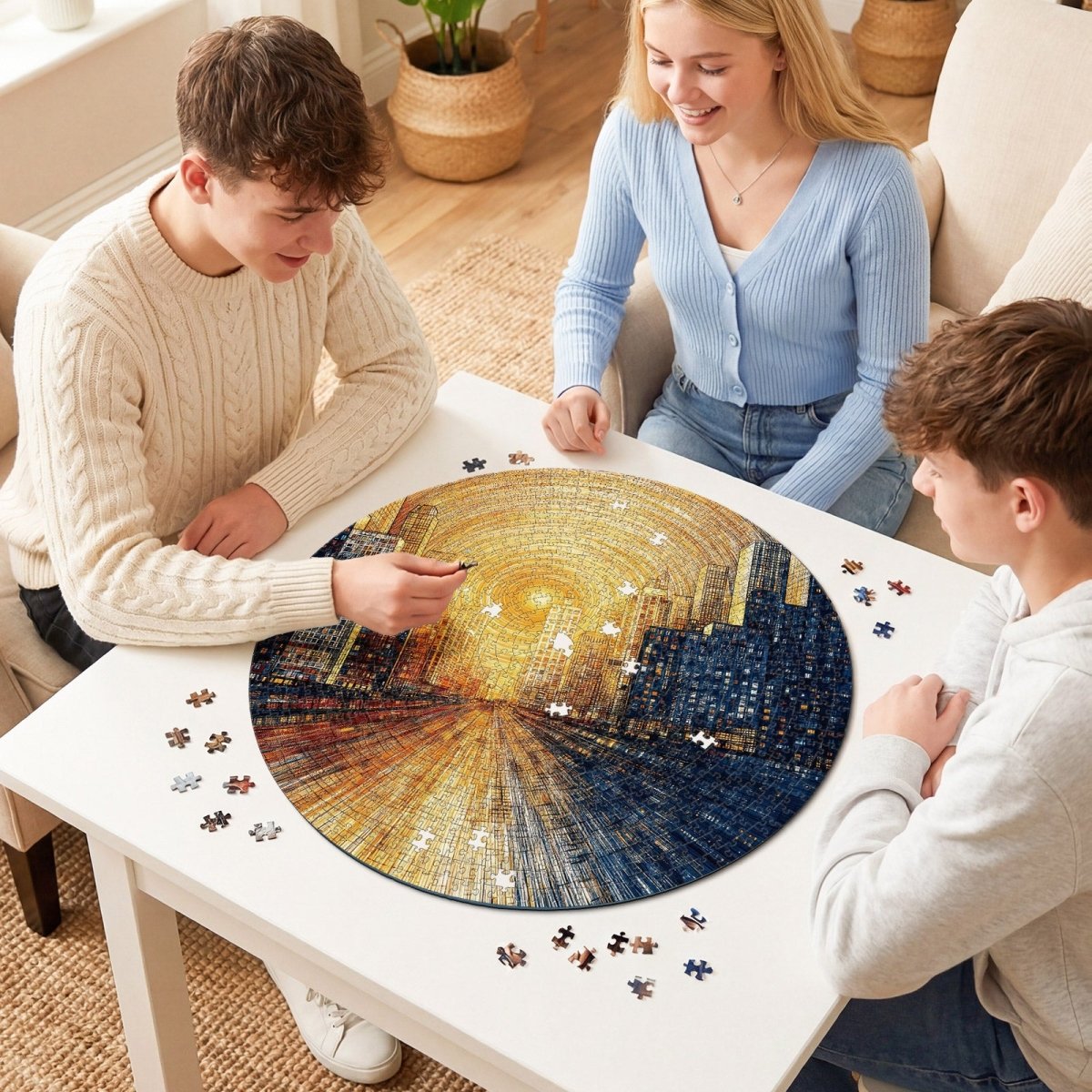 Artistic 1000 - Piece Cardboard Jigsaw Puzzle - City of Dawn - KAAYEE Puzzle