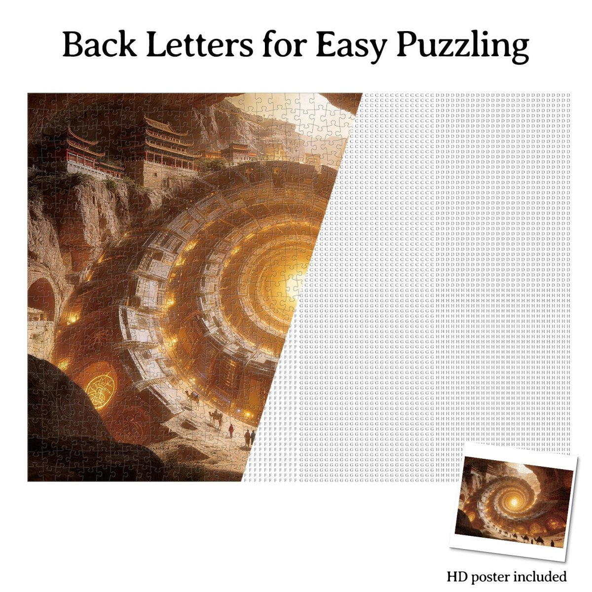 Artistic 1000 - Piece Cardboard Jigsaw Puzzle - Golden Gatewheel - KAAYEE Puzzle