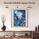 Artistic 1000 - Piece Cardboard Jigsaw Puzzle - Moonlit Jellyfish - KAAYEE Puzzle