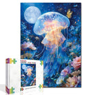 Artistic 1000 - Piece Cardboard Jigsaw Puzzle - Moonlit Jellyfish - KAAYEE Puzzle
