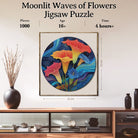 Artistic 1000 - Piece Cardboard Jigsaw Puzzle - Moonlit Waves of Flowers - KAAYEE Puzzle