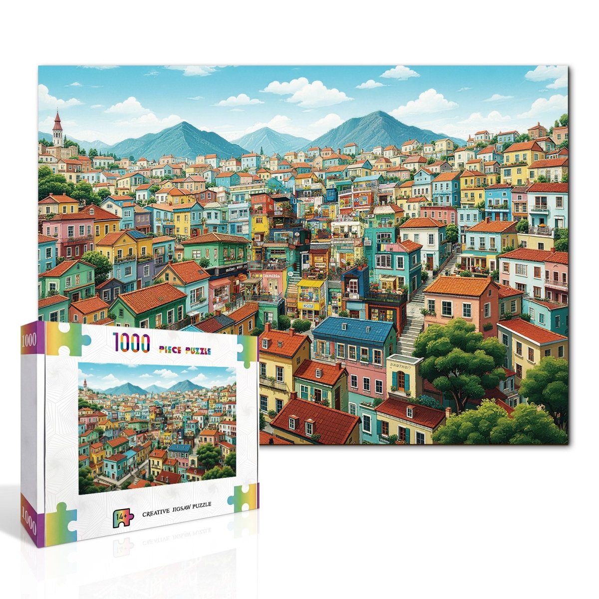 Artistic 1000 - Piece Cardboard Jigsaw Puzzle - Sunveil Village - KAAYEE Puzzle