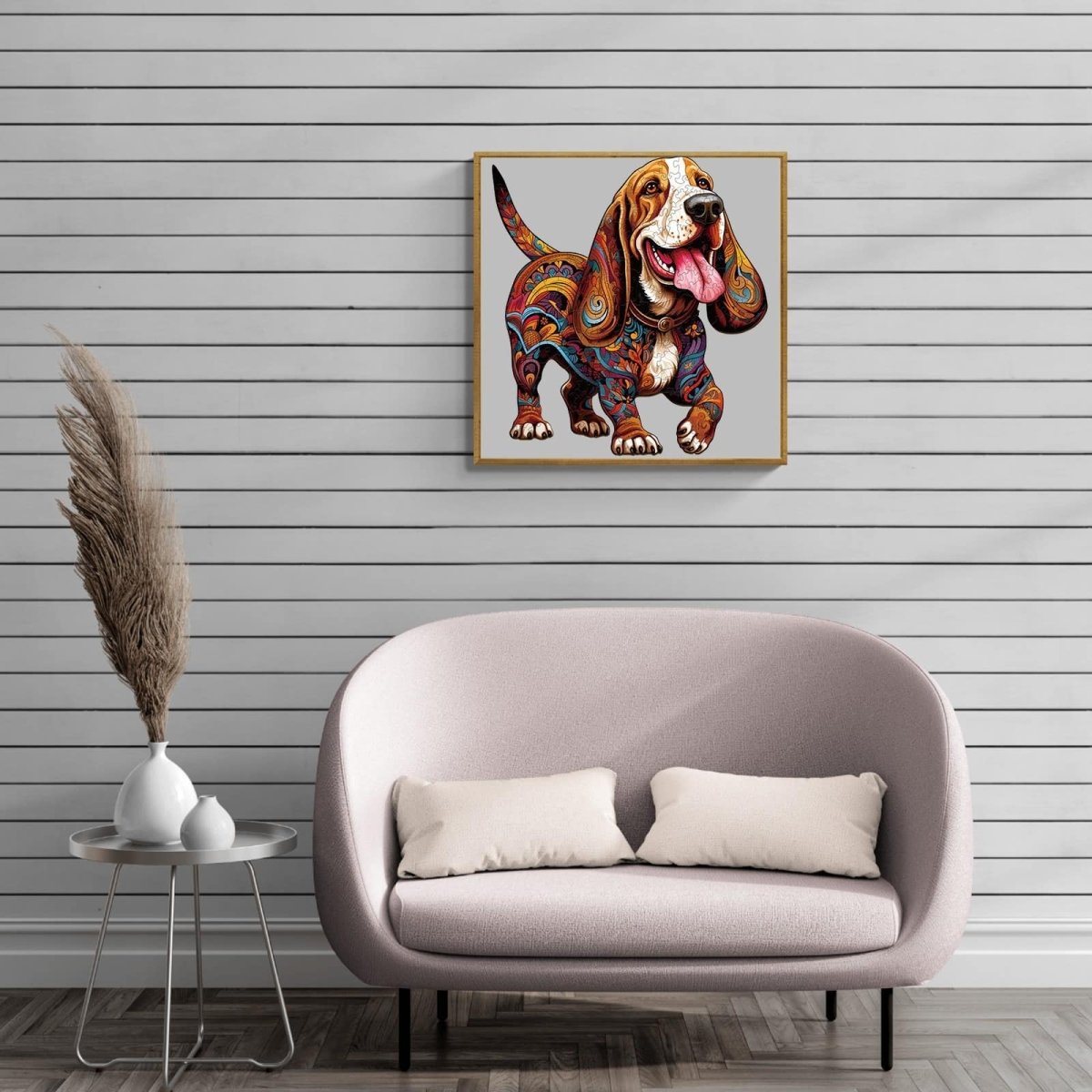 basset hound 1 Wooden Jigsaw Puzzle - KAAYEE Puzzle