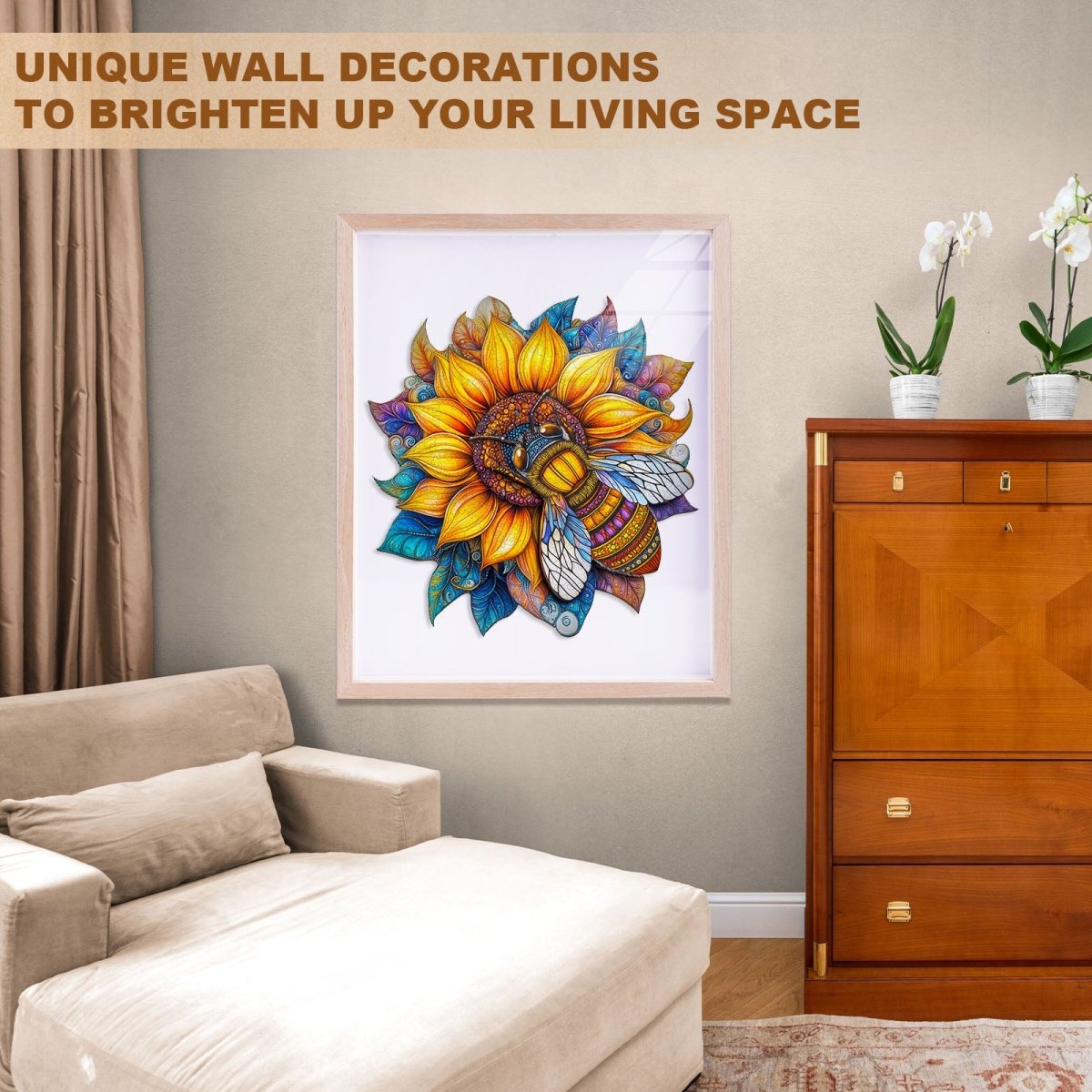 Bee in Bloom Wooden Jigsaw Puzzle - KAAYEE Puzzle