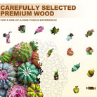Cactus and Succulents Wooden Jigsaw Puzzle - KAAYEE Puzzle
