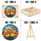 Colorful Glass Tree Wooden Jigsaw Puzzle - KAAYEE Puzzle